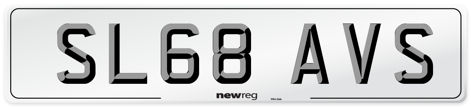 SL68 AVS Number Plate from New Reg